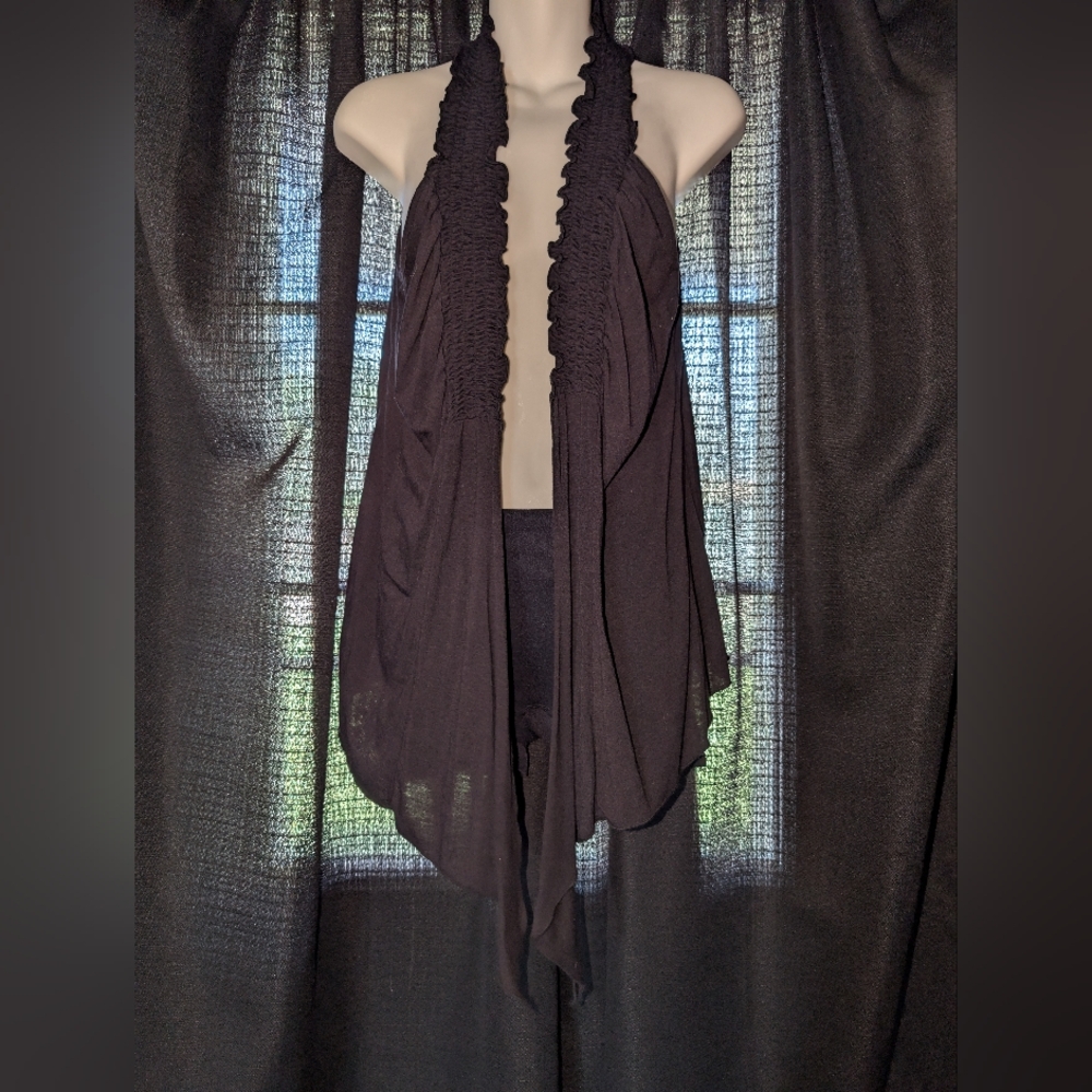 Maurices Black Open-Front Cardigan